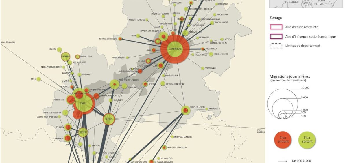 Carte des flux journalier dans le périmètre du projet MAGEO - Guillaume Sciaux - Cartographe professionnel