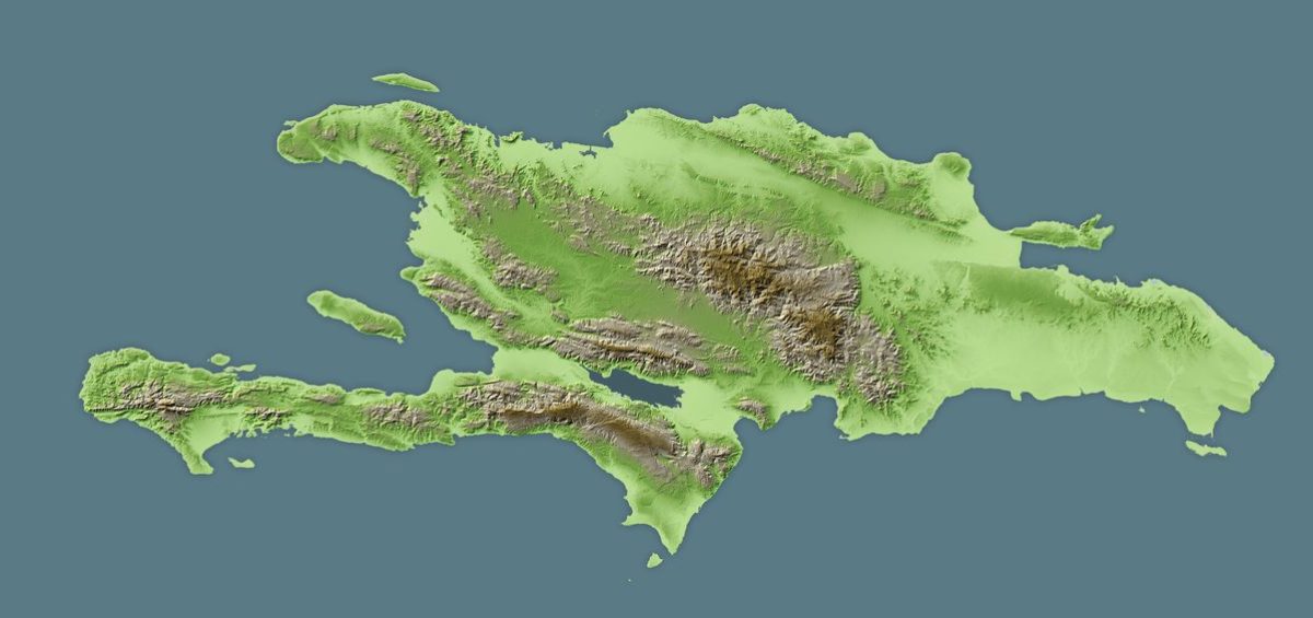 Fond de plan de l'ïle d'Haïti et de République Dominicaine - Guillaume Sciaux - Cartographe professionnel