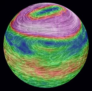 Carte des vents - 10 hPa