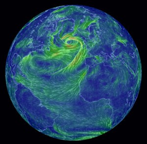 Carte des vents - 1000 hPa