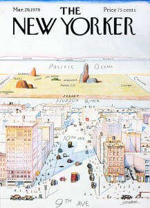 La vue du monde de la 9ème Avenue de Saul Steinberg