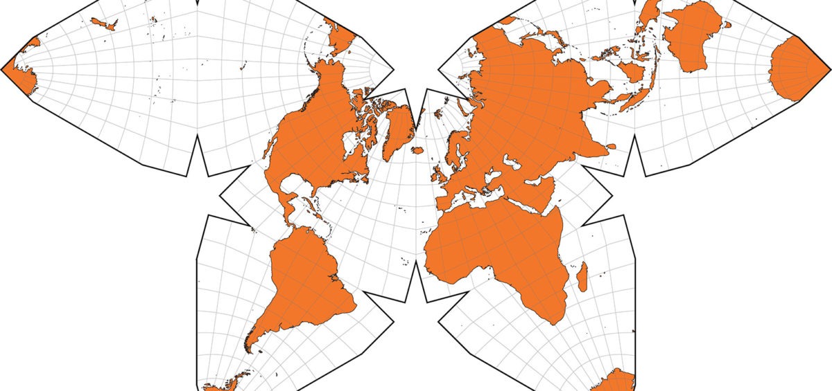 Projection cartographique Butterfly de Waterman - Guillaume Sciaux - Cartographe professionnel