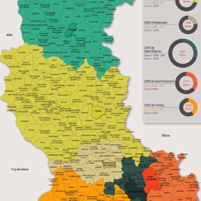 Répartition des CMS de la Loire - Pacha Cartographie