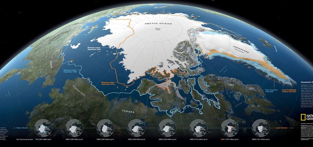 Carte fonte des glaces national geographic bandeau - Guillaume Sciaux - Cartographe professionnel