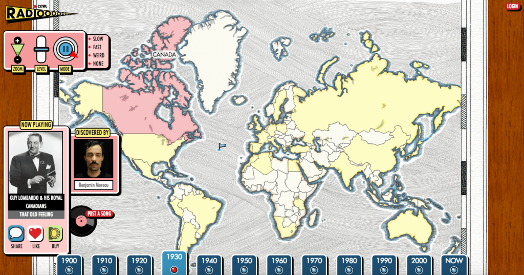 Cartographie musicale Radiooooo