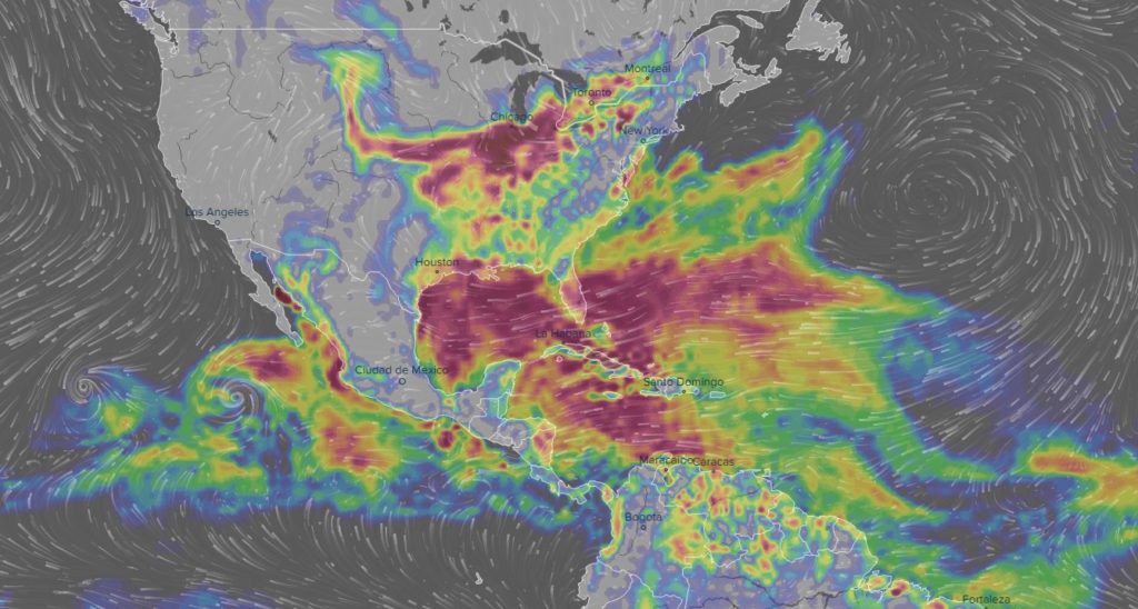 Ventusky - Carte météorologique - CAPE USA Mexique