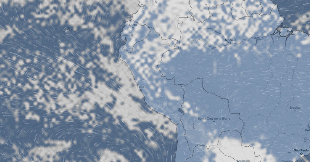 Ventusky - Carte météorologique - nuages Pérou