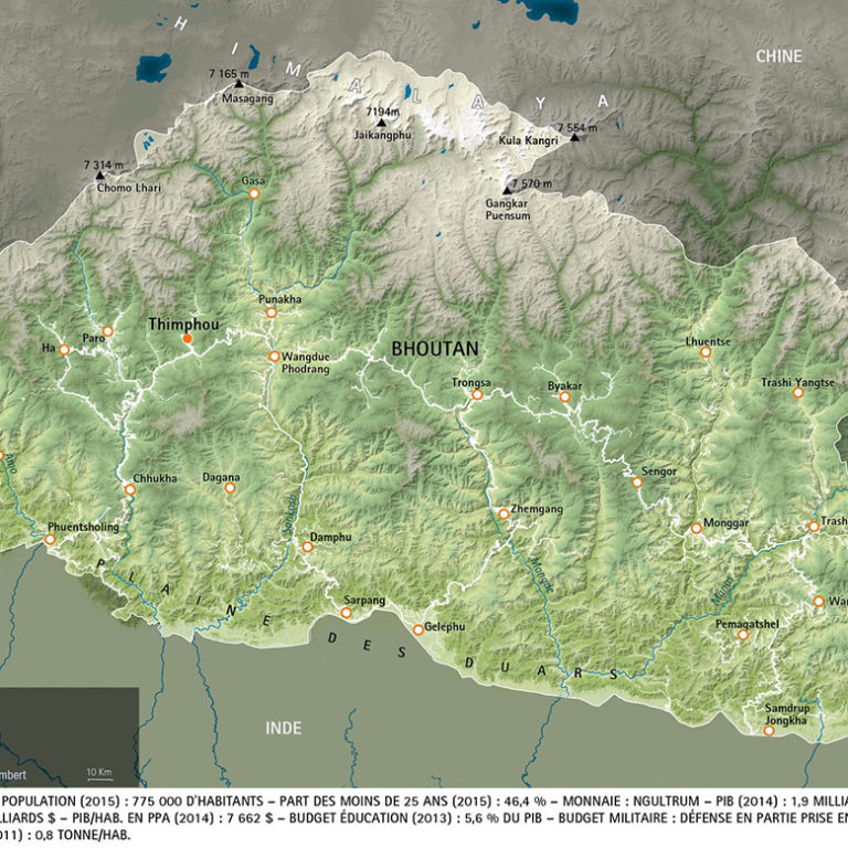 Atlas-dessous-des-cartes-bhoutan - Guillaume Sciaux - Cartographe professionnel
