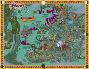 Game of Thrones - Carte moyen age (16) - Braavos - Guillaume Sciaux - Cartographe professionnel