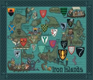 Game of Thrones - Carte moyen age (5) - Iles de fer - Guillaume Sciaux - Cartographe professionnel