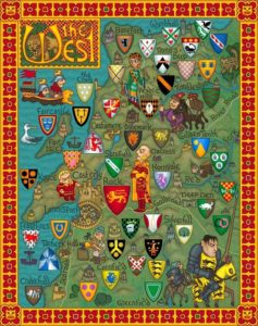 Game of Thrones - Carte moyen age (6) - Régions de l’ouest - Guillaume Sciaux - Cartographe professionnel