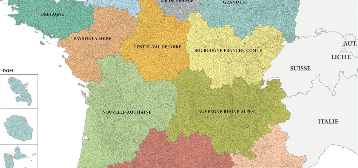 Fond de carte France - Communes - Guillaume Sciaux - Cartographe professionnel