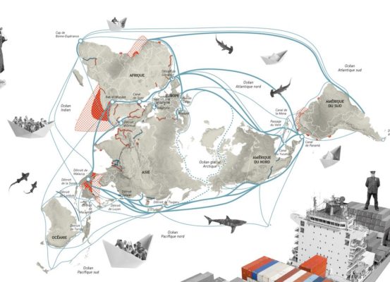 Atlas des futurs du monde - Routes maritimes - Guillaume Sciaux - Cartographe professionnel