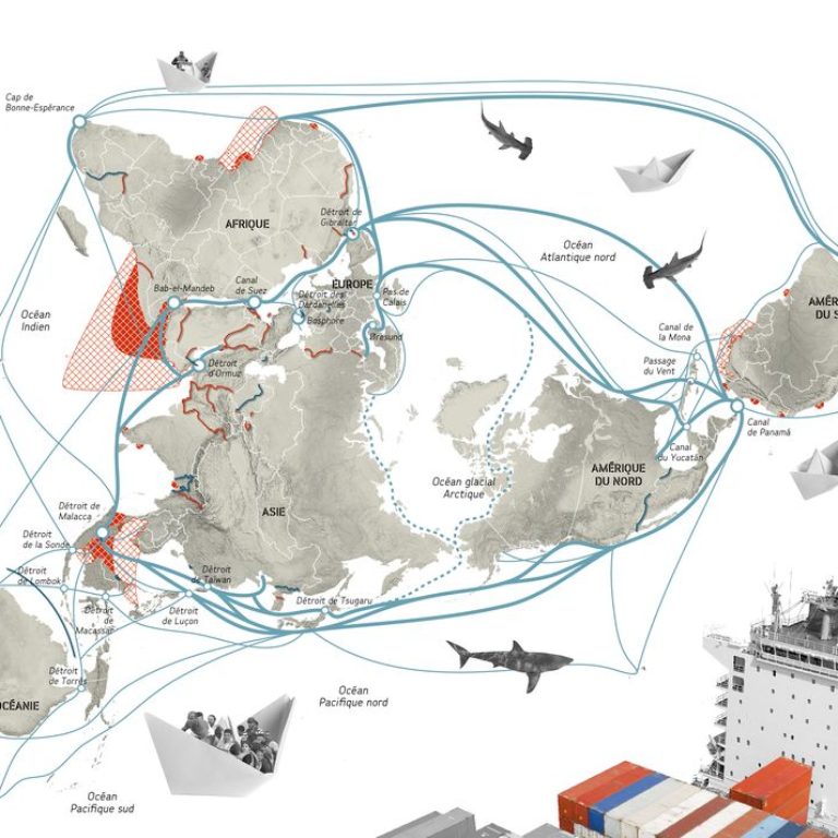 Atlas des futurs du monde - Routes maritimes - Guillaume Sciaux - Cartographe professionnel
