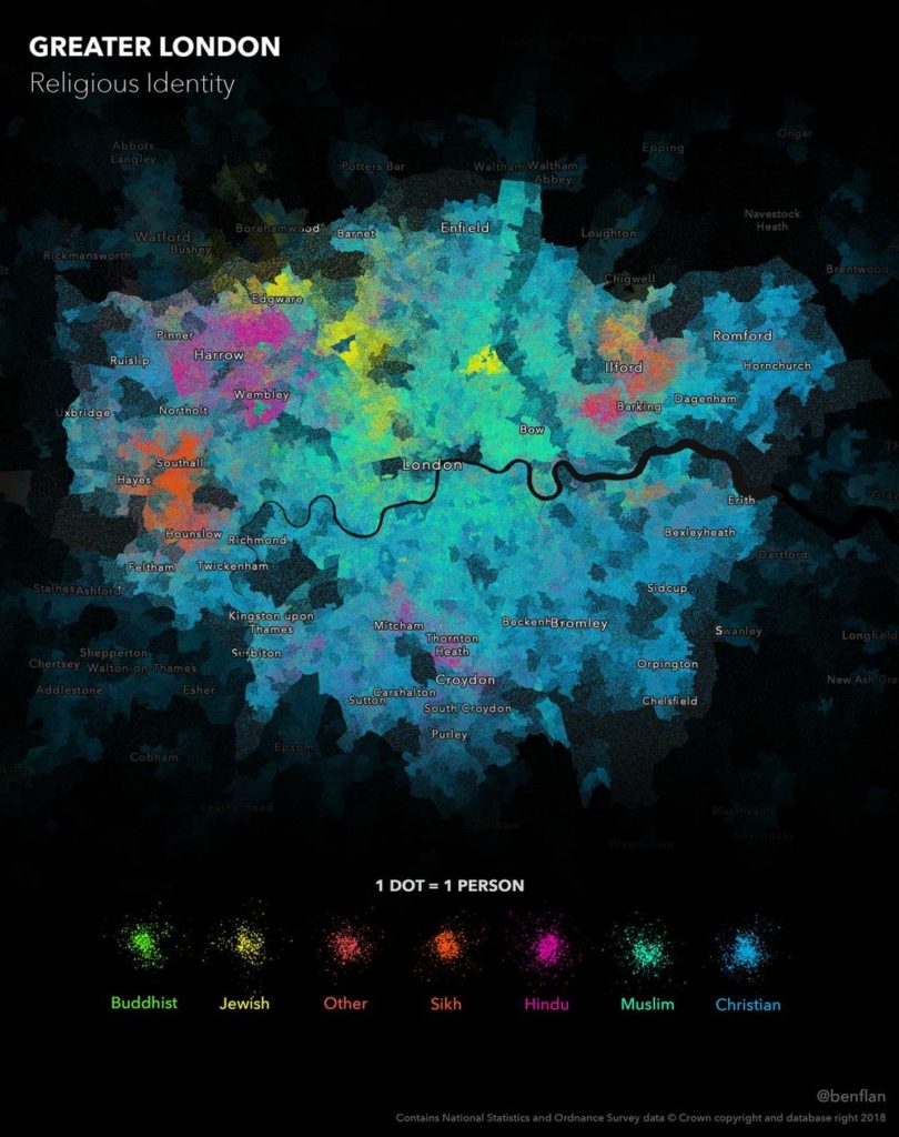 Religions Londres - Guillaume Sciaux - Cartographe professionnel