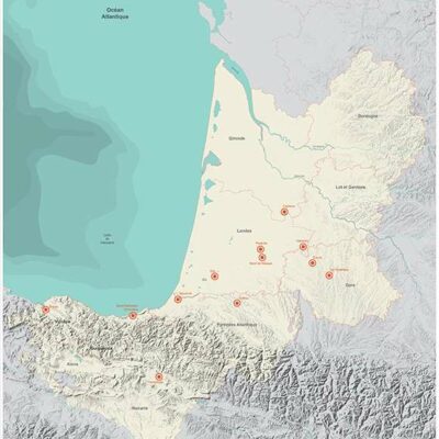 Carte personnalisée pour un mariage au Pays Basque