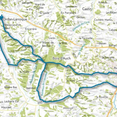 Carte-randonnee-Auch Extrait du guide randonnée de l'office du tourisme de Auch (50 cartes)