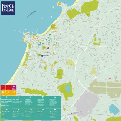Carte de Biarritz pour France Langue