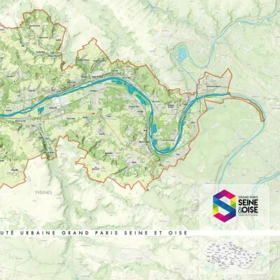 Territoire GPS&O Grande carte détaillée de la communauté urbaine