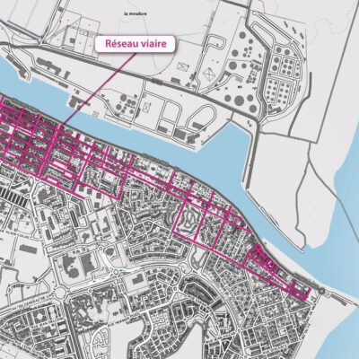 Carte du réseau viaire du Port de Port-la-Nouvelle