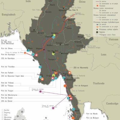 Carte des infrastructures du Myanmar