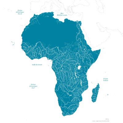 Afrique entière à plat - 225x270 V18 Eau - Atlas Afrique AFD