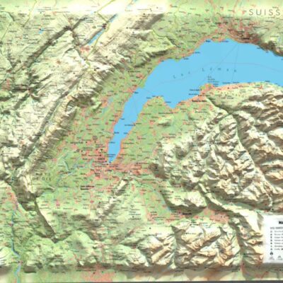 Carte en relief du Haut Jura et Leman Carte en relief du Haut Jura et Leman