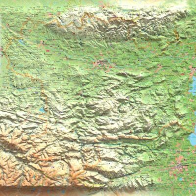 Carte en relief du département de l'Aude Carte en relief du département de l'Aude