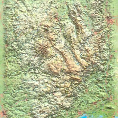 Carte en relief du Massif central Carte en relief du Massif central
