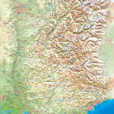 Carte en relief des Alpes Carte en relief des Alpes