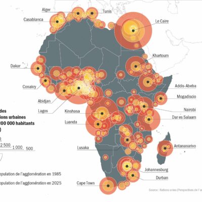 Population des agglomérations urbaines La population des agglomérations urbaines en Afrique - Atlas Afrique AFD